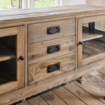 Recycled Pine 3 Drawer Sideboard