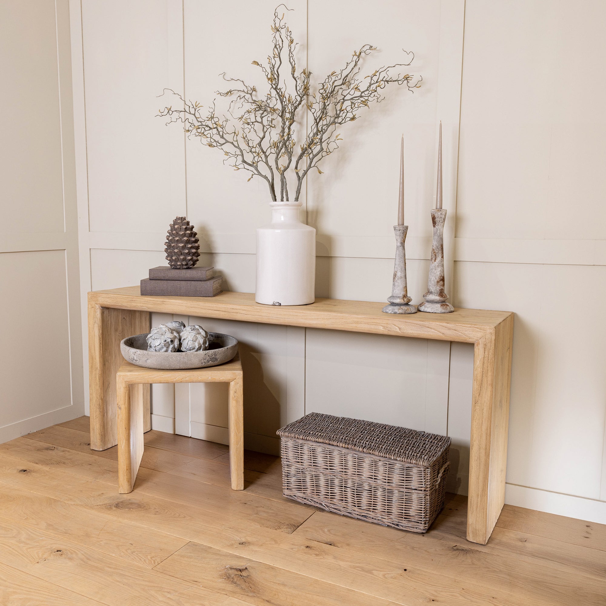 Long Reclaimed Elm Console Table – Cotswold Luxe