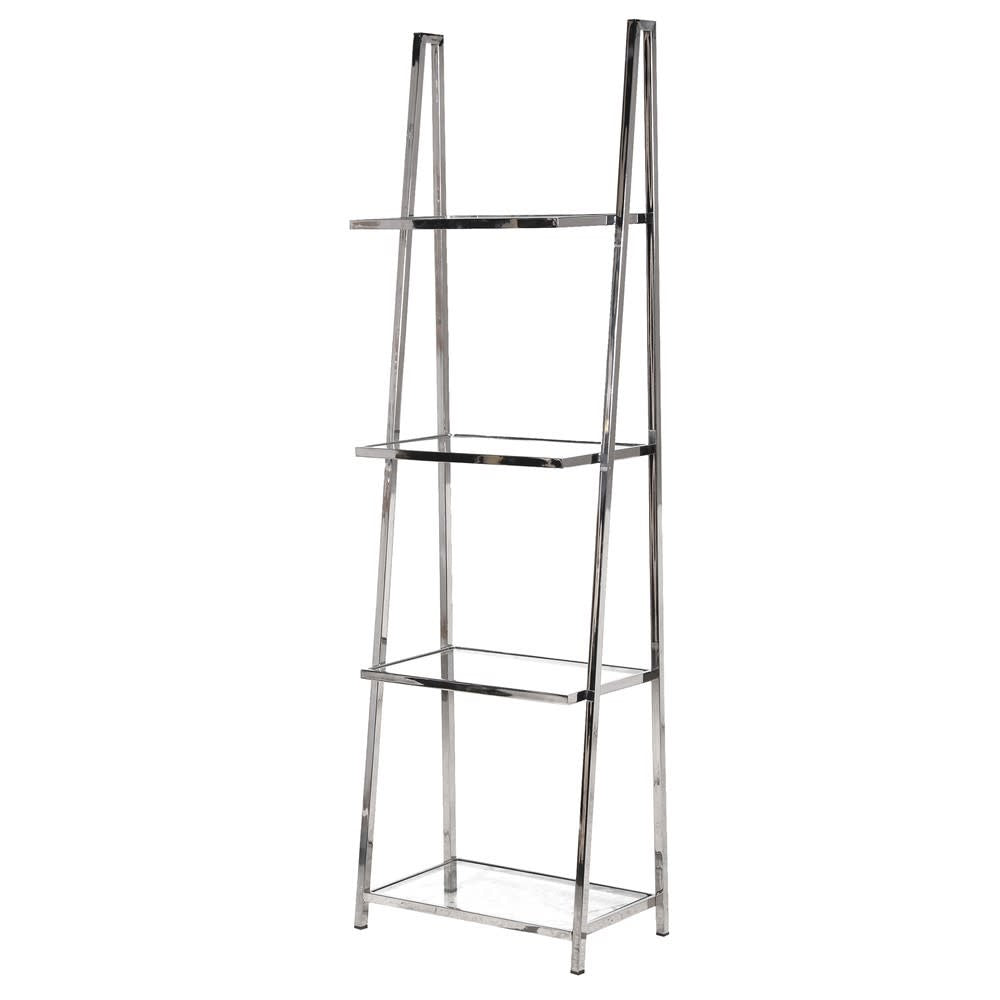 Glass And Steel 4 Tier Display Unit Cotswold Luxe