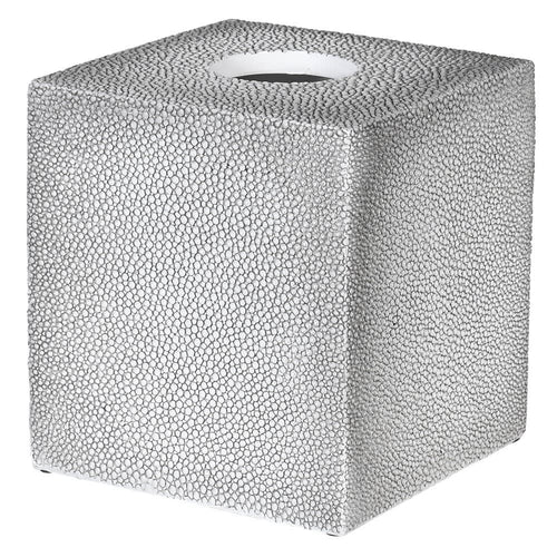 Light Grey Shagreen Tissue Box