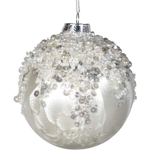White Encrusted Bauble