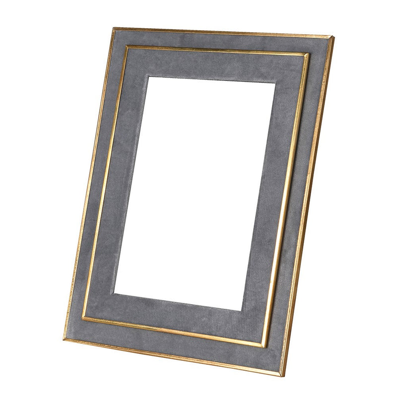 Grey And Gold Trim Photo Frame