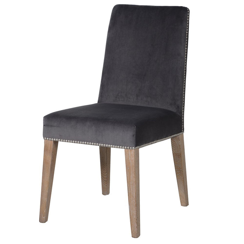 Storm Grey Studded Dining Chair