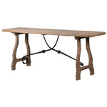 Iron Twist Wooden Console Table