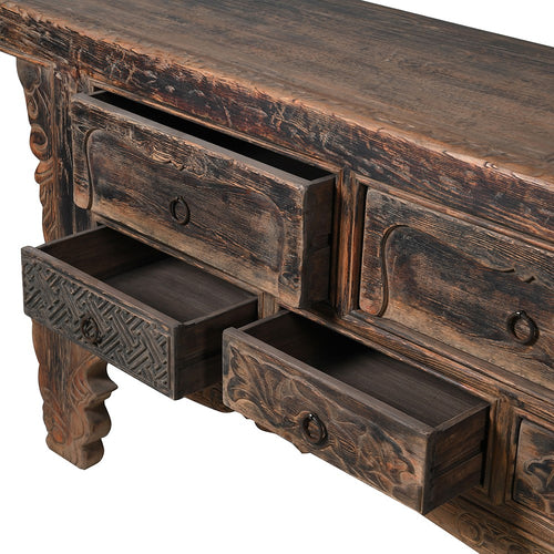 Carved Ornate Large Console Table
