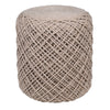 Beige Rope Pouf