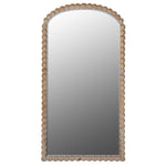Bobble Edged Natural Wooden Mirror