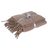 Taupe Faux Mohair Throw