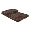 Cozy Chocolate Faux Fur Ribbed Throw