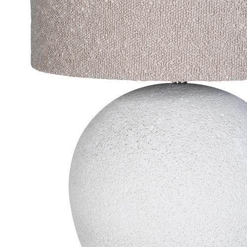Textured Round Stone Lamp