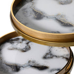 Set Of 2 Marbled Tray Tables