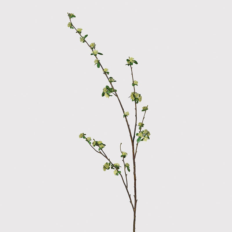 Faux Green Tall Skimmia Stem