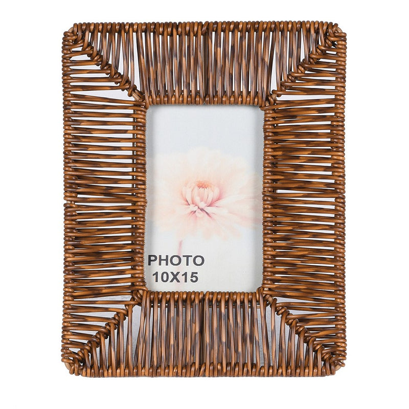 Faux Rattan Picture Frame