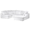 White corner sofa with footstool