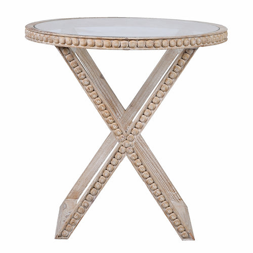 Washed Decorative Round Side Table