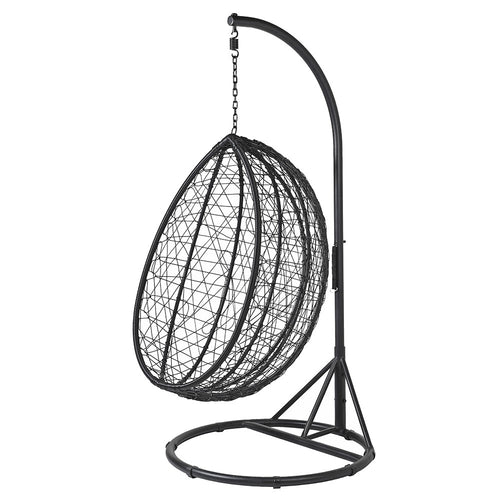 Swinging Black Garden Egg Chair