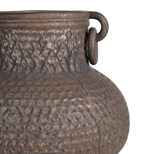 Hammered Brown Vase