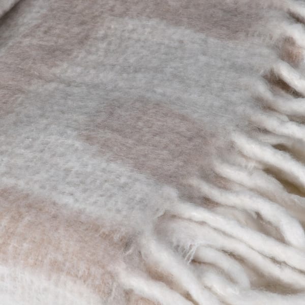 Natural Tassel Abstract Throw