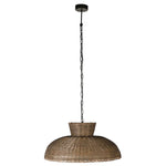 Natural Rattan Dome Pendant Light