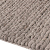 Beige Chunky Woven Wool Rug