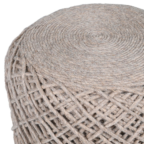 Beige Rope Pouf