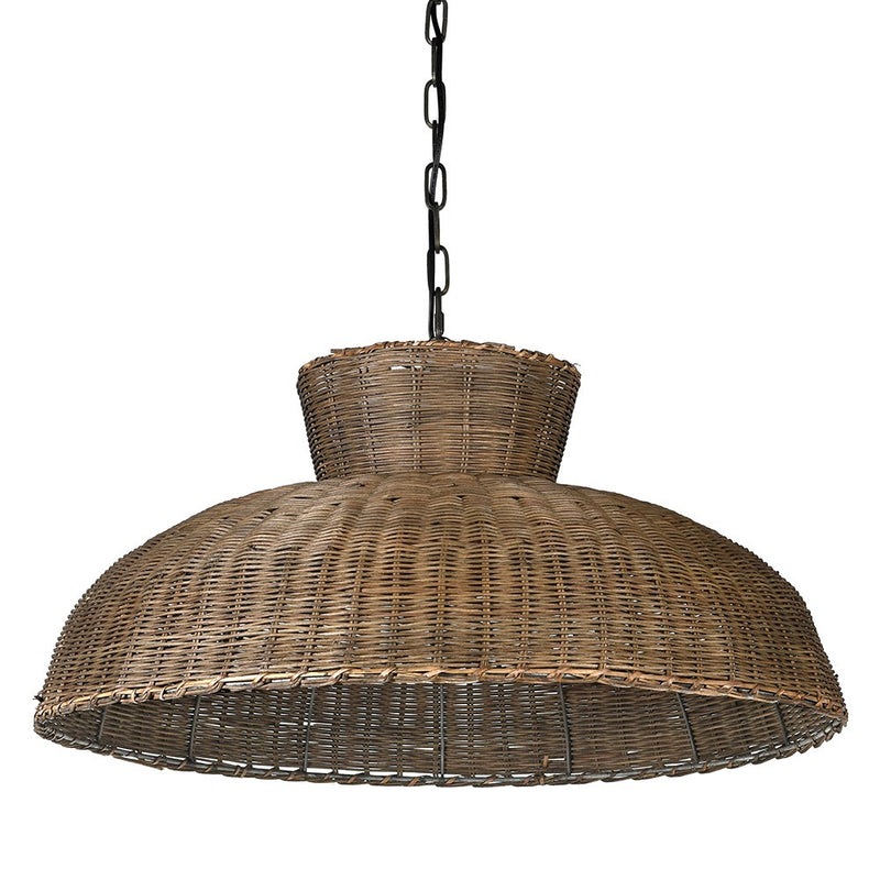 Natural Rattan Dome Pendant Light