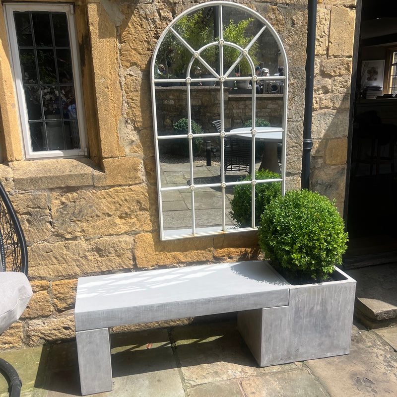 Concrete Bench Planter – Cotswold Luxe - Main Image