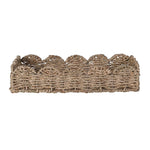 Set Of 2 Rattan Scalloped Trays
