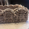 Set Of 2 Rattan Scalloped Trays