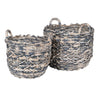 Set Of 2 Blue Dyed Baskets