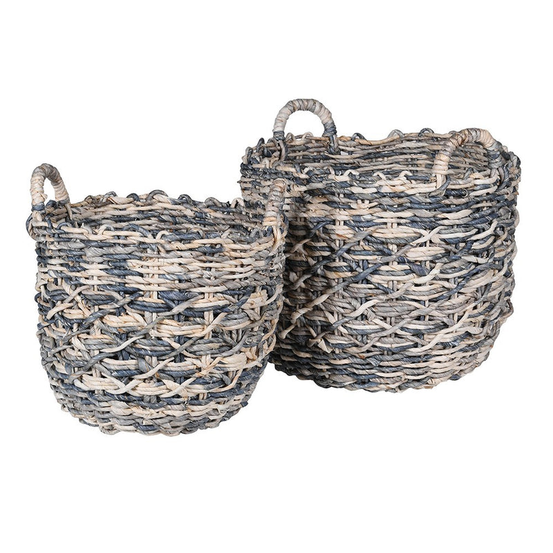 Set Of 2 Blue Dyed Baskets