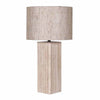 Square Travertine Table Lamp