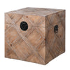 Square wooden storage trunk