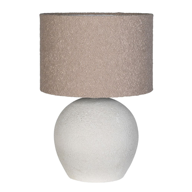 Textured Round Stone Lamp