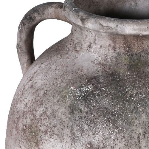 Rustic Brown Mottled Urn Vase