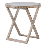 Washed Decorative Round Side Table