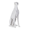 Sitting White Greyhound