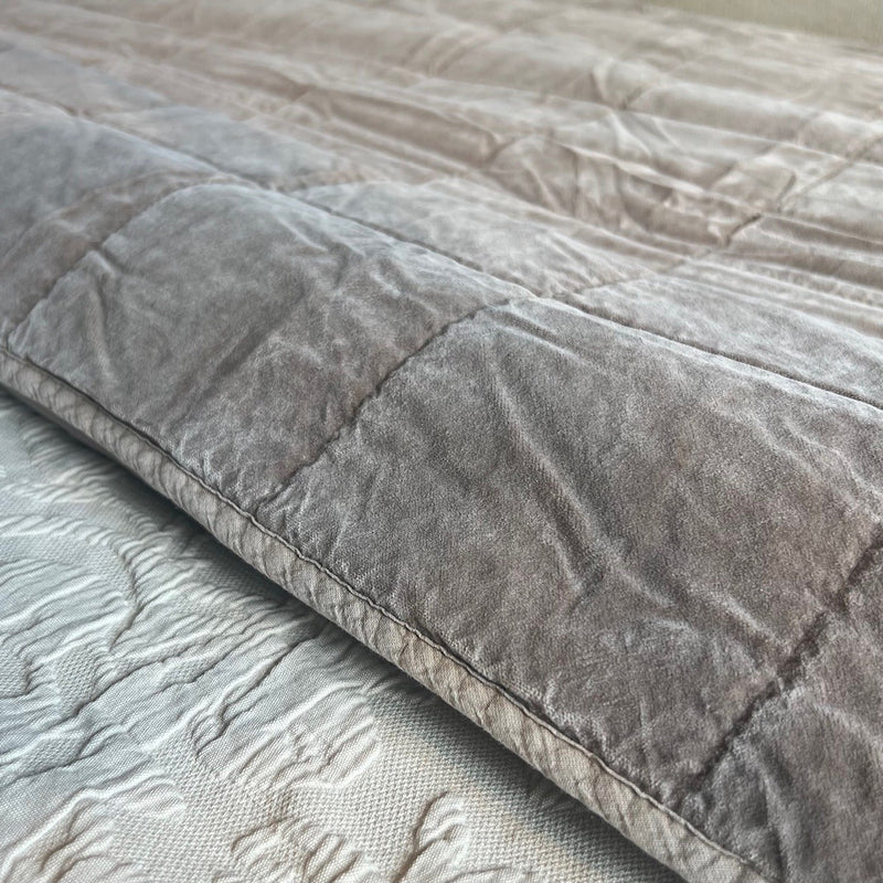 Taupe Quilted Bedspread