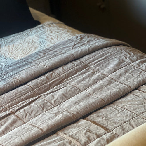 Taupe Quilted Bedspread