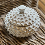 Distressed Off White Bobble Jar