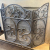 Grey Wash Metal Fire Screen