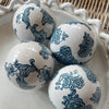 Set Of 4 Ceramic Floral Orbs