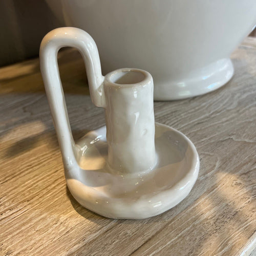 Rustic Glazed Candle Holder