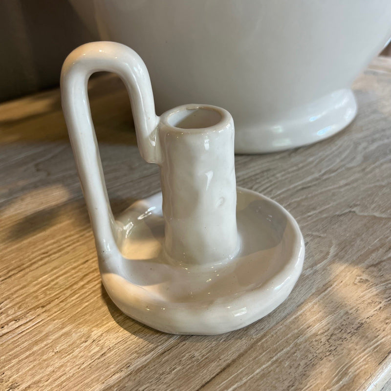 Rustic Glazed Candle Holder