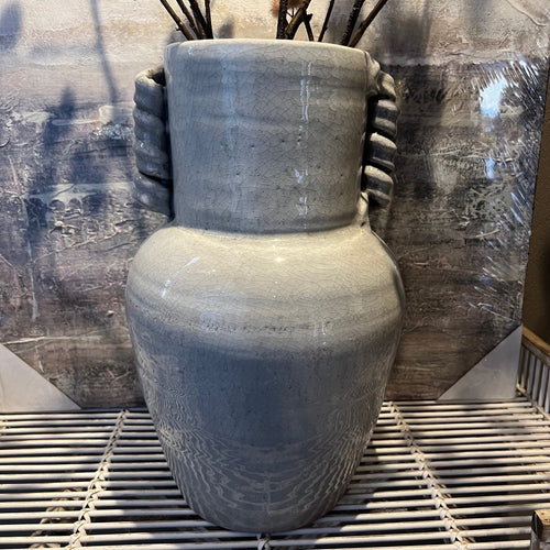 Grey Distressed Glazed Vase