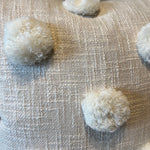 Natural Pom Pom Cushion