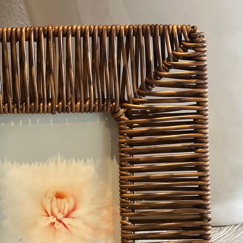 Faux Rattan Picture Frame