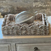 Set Of 2 Rattan Scalloped Trays