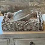 Set Of 2 Rattan Scalloped Trays