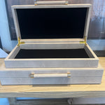 Set Of 2 Ivory Shagreen Boxes